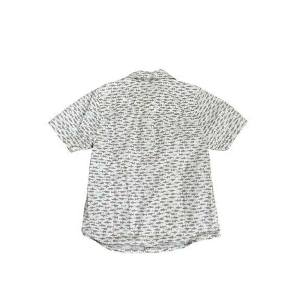 OshKosh Bgosh Boys Shark Print Short Sleeve Button-Up Shirt Size 4T